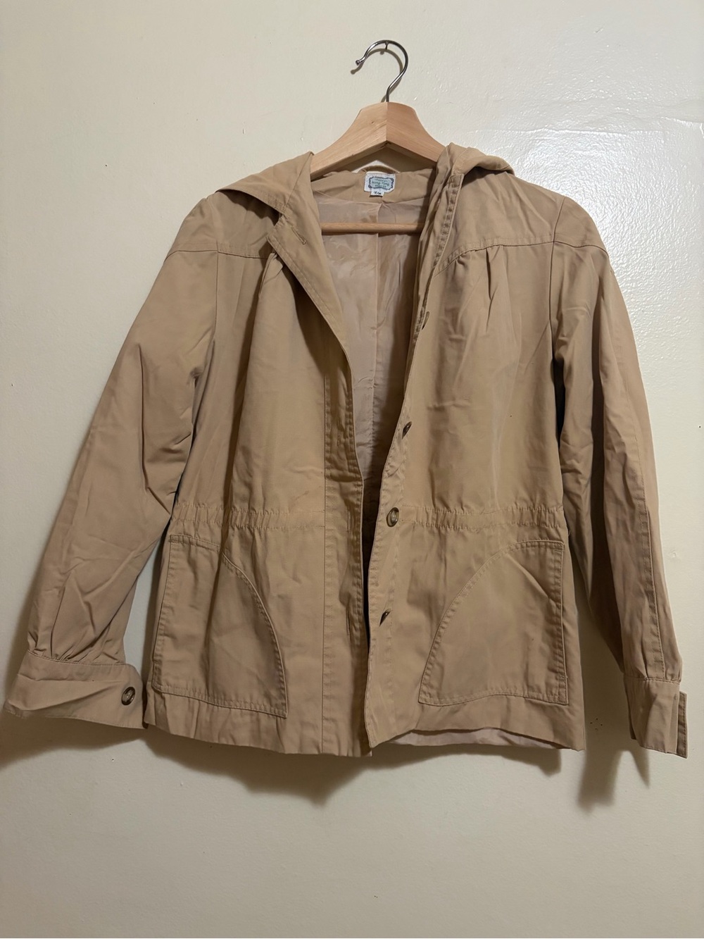 Vintage Kids Hooded Tan Utility Jacket